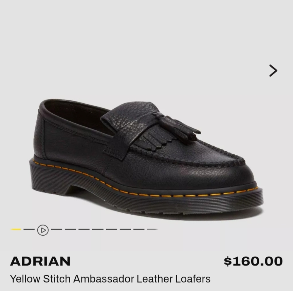 Dr. Martens Black Loafers with Tassel Detail